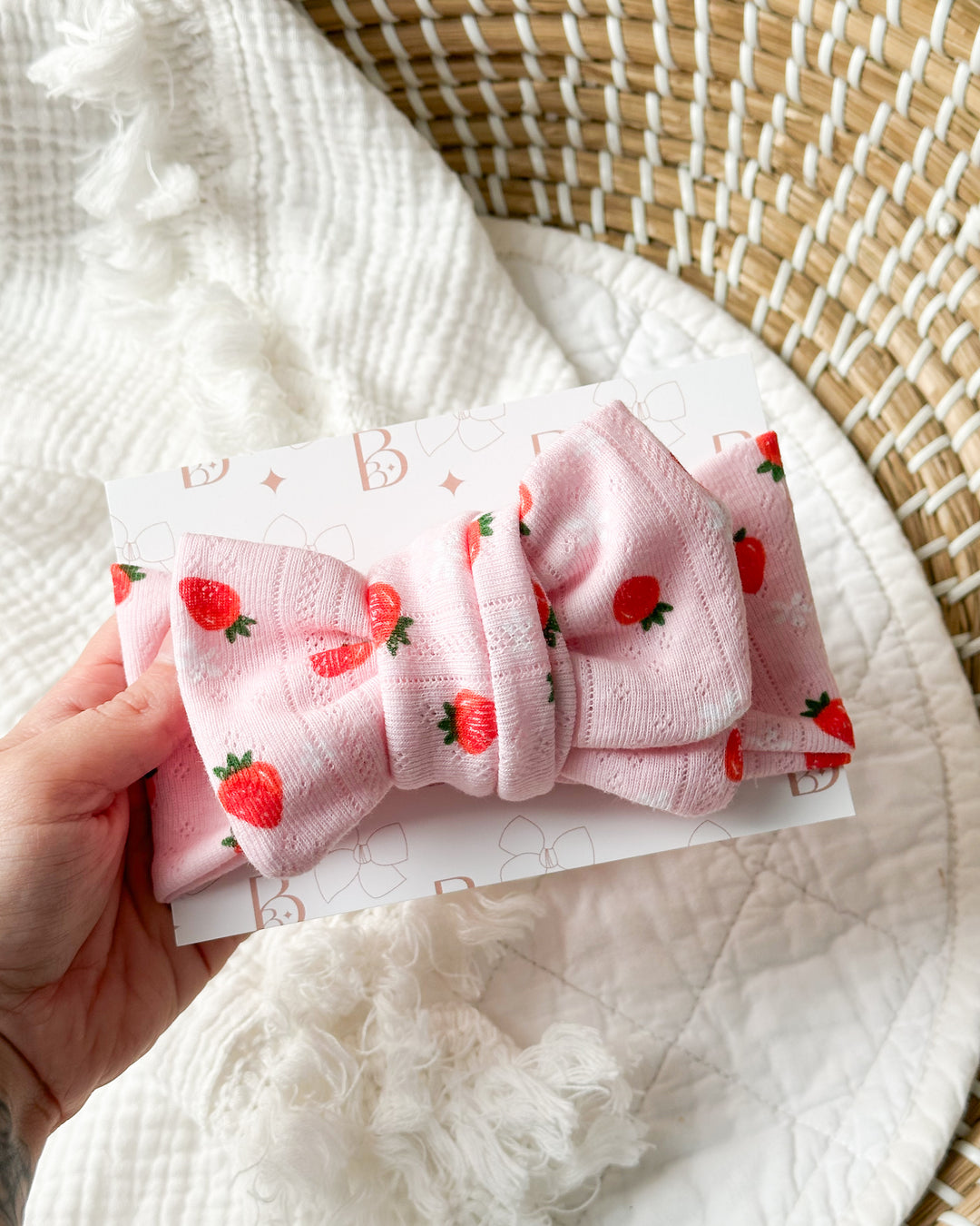 Pink Strawberry Topknot
