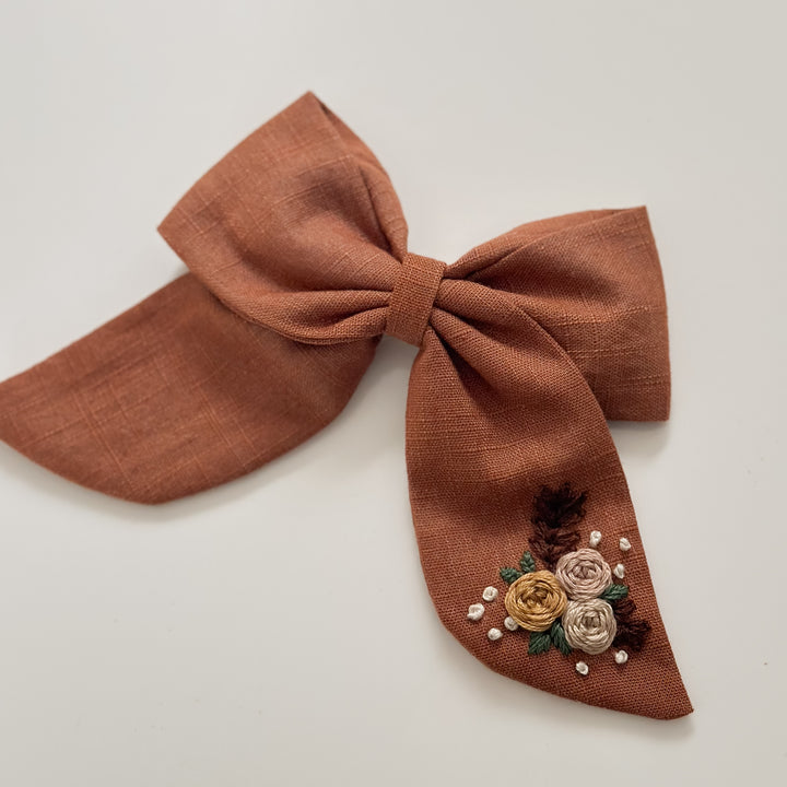 Turmeric Large embroidered roses 2 clip