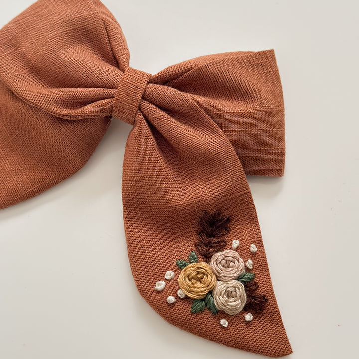 Turmeric Large embroidered roses 2 clip