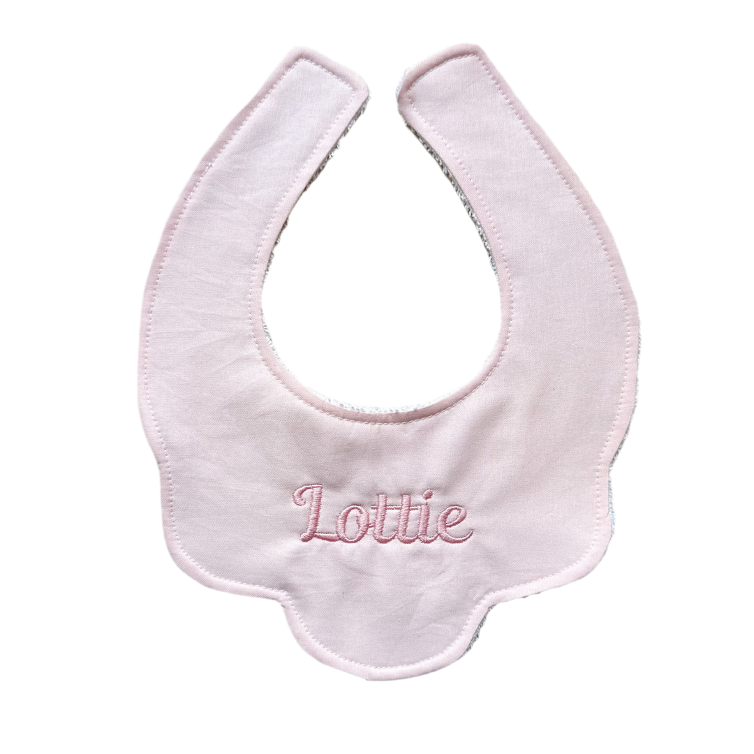 Ballerina Pink Scallop Dribble Bib