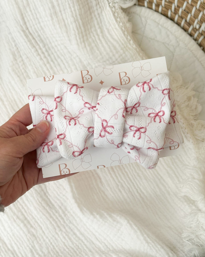 Pink Bows Topknot