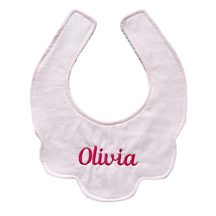 Ballerina Pink Scallop Dribble Bib