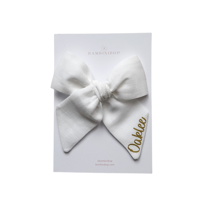 Large White Bow